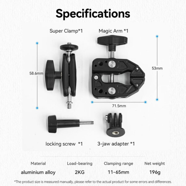 Telesin Powerful Crab Clamp