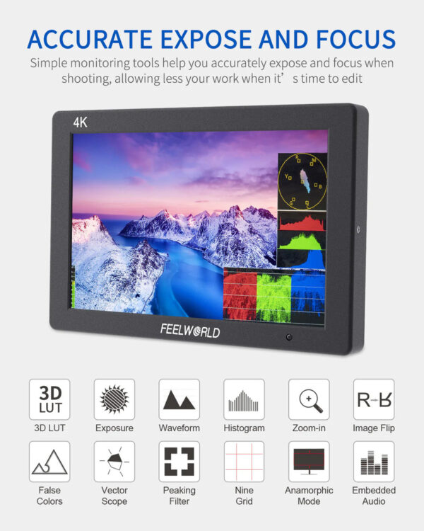 FeelWorld T7 Plus 7" IPS On-Camera Monitor