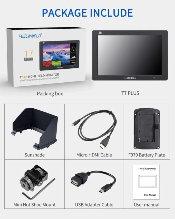 FeelWorld T7 Plus 7" IPS On-Camera Monitor