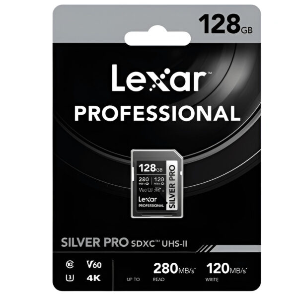 Memoria SDXC Lexar Silver Pro 128Gb Clase 10 V60