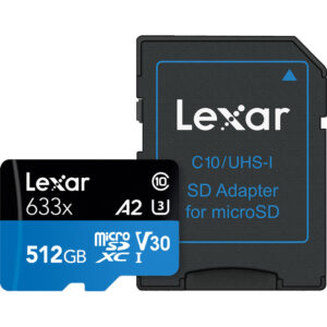 Memoria Micro SDXC Lexar Blue 512Gb Clase 10 V30 633X