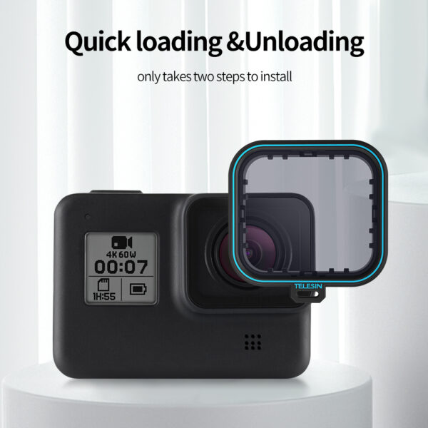 Kit Filtros ND8/16/32 GoPro Hero 5/6/7 Telesin