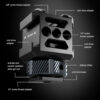 Telesin Triple Cold Shoe Extension Bracket