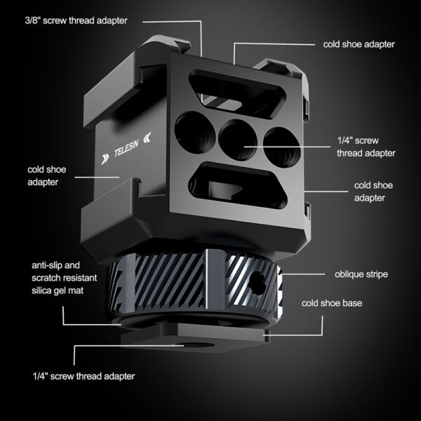 Telesin Triple Cold Shoe Extension Bracket