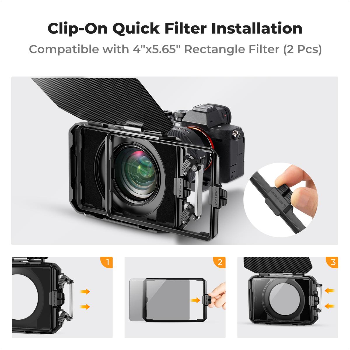 Matte-Box-Kit-KF-Concept-7 Matte Box 67/72/77/82/95mm Kit K&F Concept