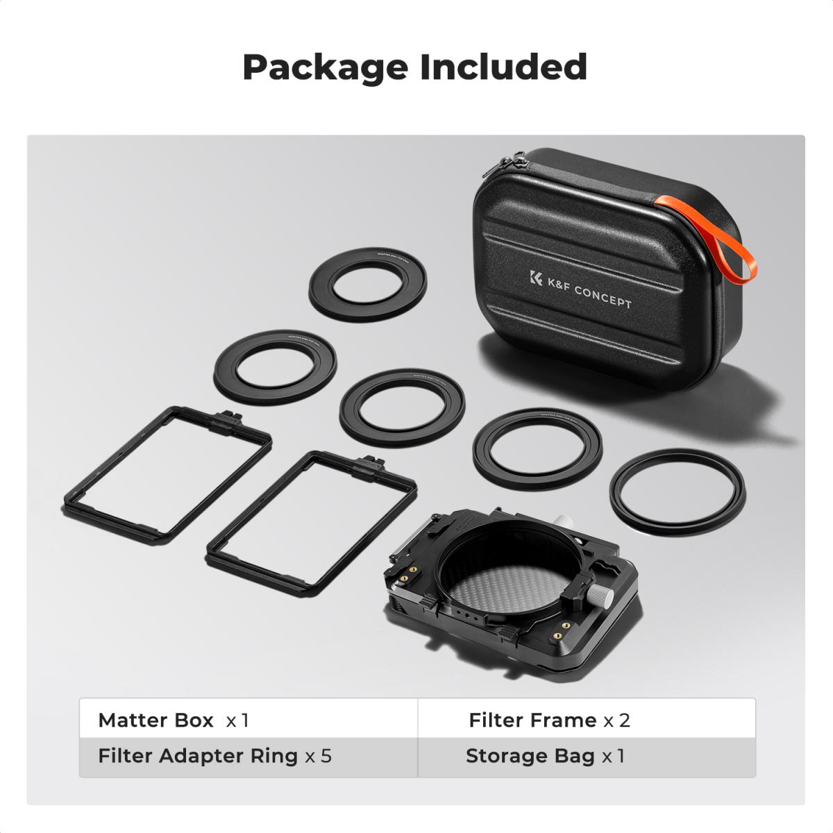 Matte-Box-Kit-KF-Concept-8 Matte Box 67/72/77/82/95mm Kit K&F Concept
