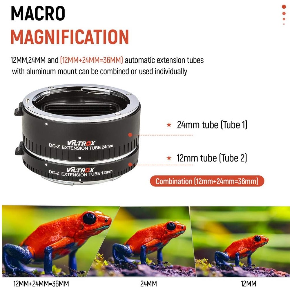 Tubos-Extension-Macro-Nikon-Z-DG-Z-AF-Viltrox-4 Tubos de Extensión Macro Nikon Z DG-Z AF Viltrox