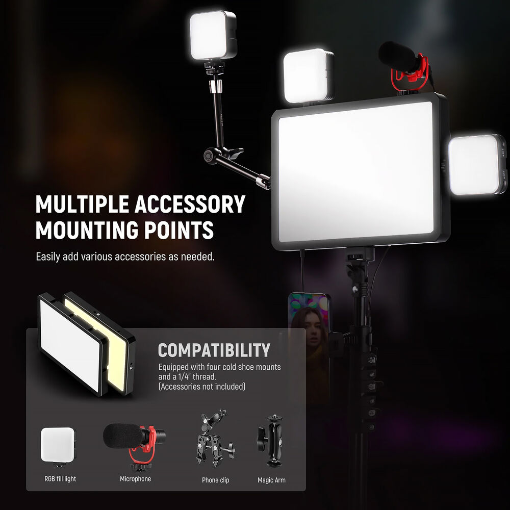 Kit-Dual-Panel-LED-Neewer-BP300-5 Kit Dual Panel LED Neewer BP300