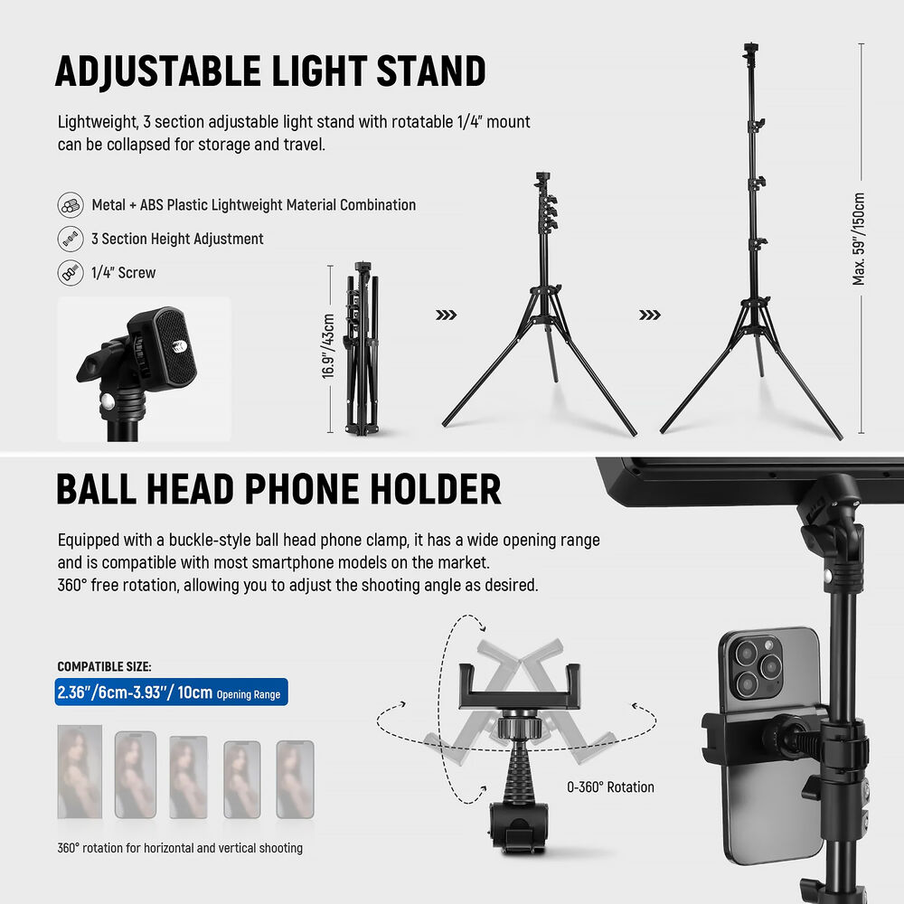 Kit-Dual-Panel-LED-Neewer-BP300-9 Kit Dual Panel LED Neewer BP300