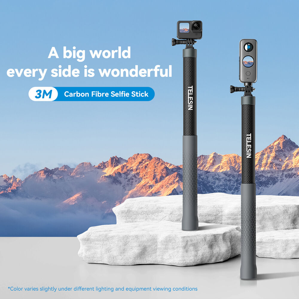 Selfie-Stick-Carbon-Fiber-3m-Telesin-GP-MNP-300-3-2 Selfie Stick Carbon Fiber 3m Telesin GP-MNP-300-3