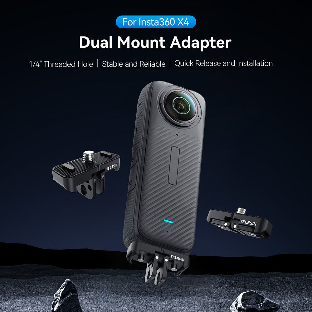 Telesin-Dual-Mount-Adapter-Insta360-X4-4 Telesin Dual Mount Adapter Insta360 X4