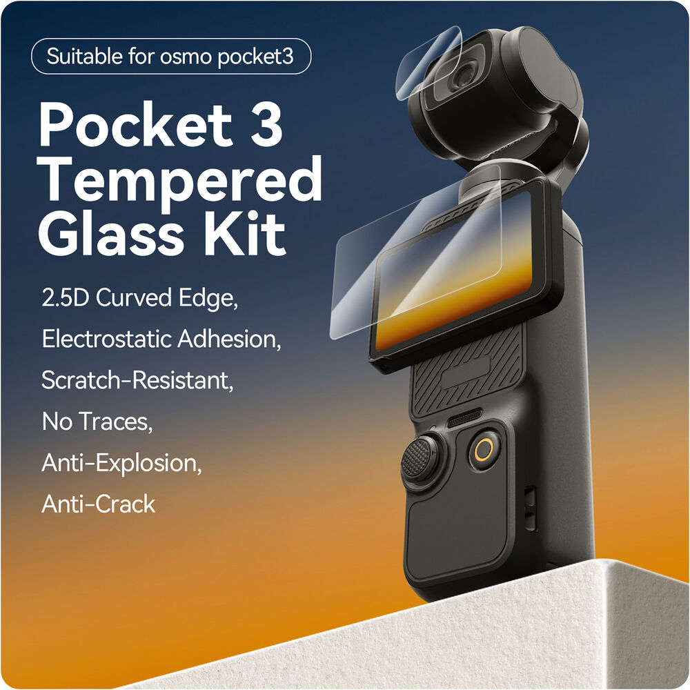Kit-Vidrio-Temperado-DJI-Osmo-Pocket-4-Telesin-3 Kit Vidrio Temperado DJI Osmo Pocket 3/4 Telesin