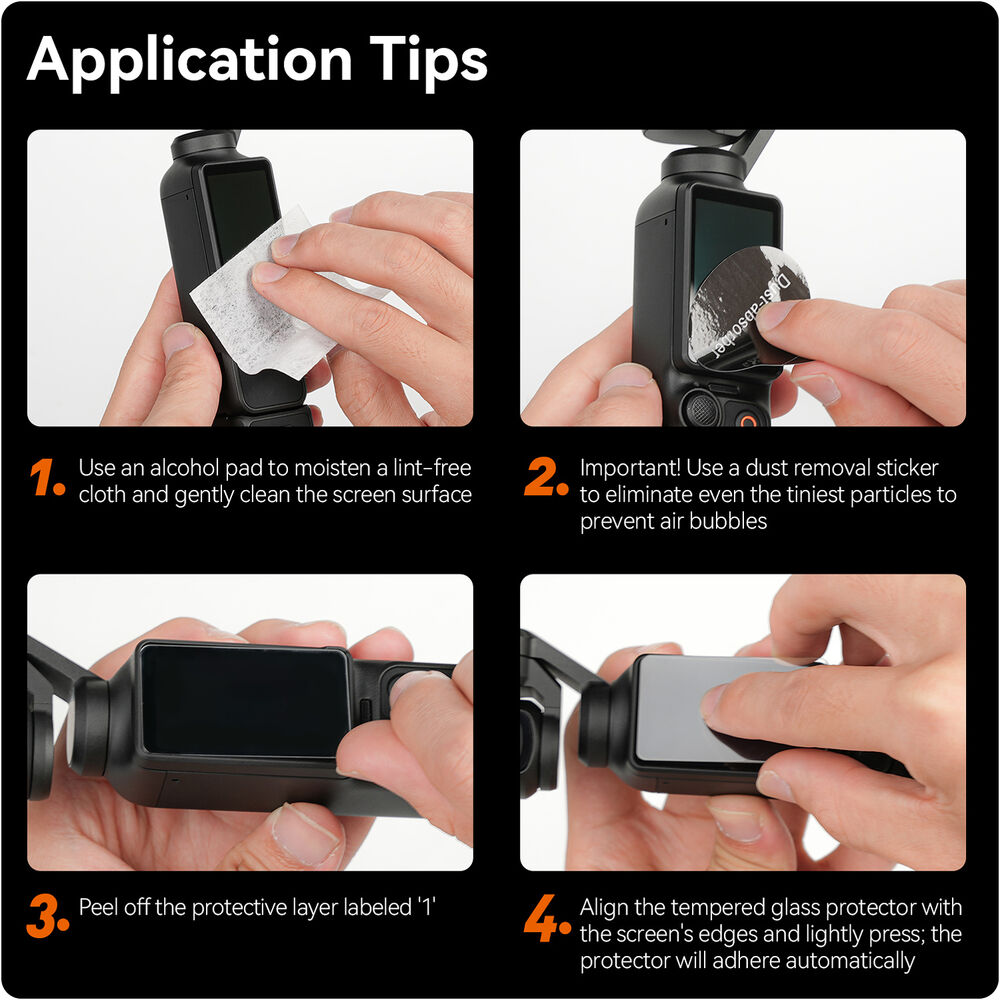 Kit-Vidrio-Temperado-DJI-Osmo-Pocket-4-Telesin-9 Kit Vidrio Temperado DJI Osmo Pocket 3/4 Telesin
