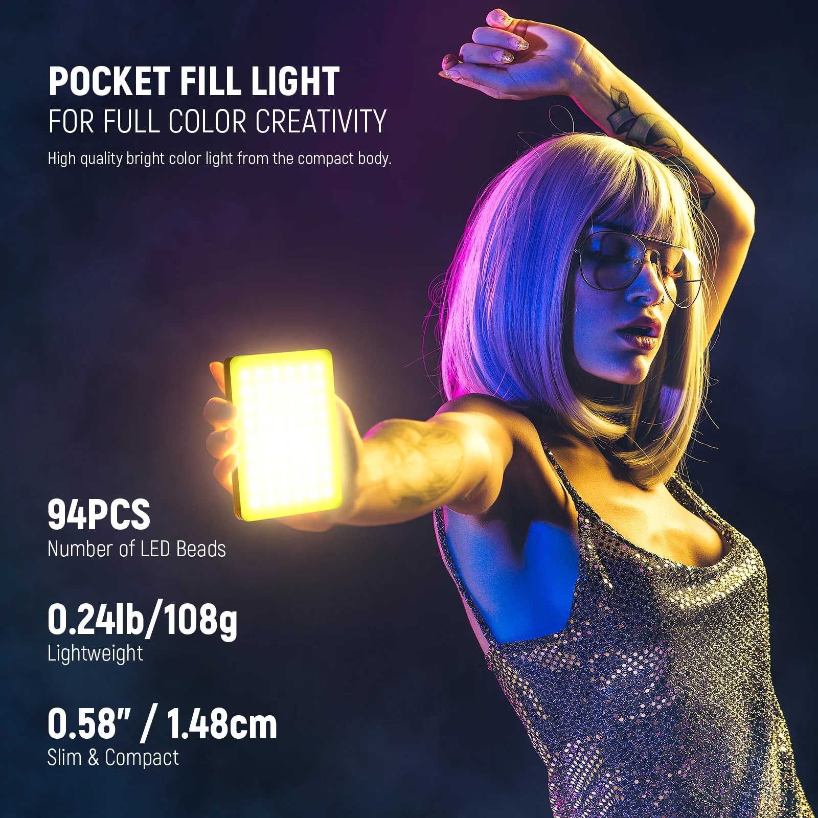 Luz-LED-RGB-Neewer-VL67C-2 Luz LED RGB Neewer VL67C