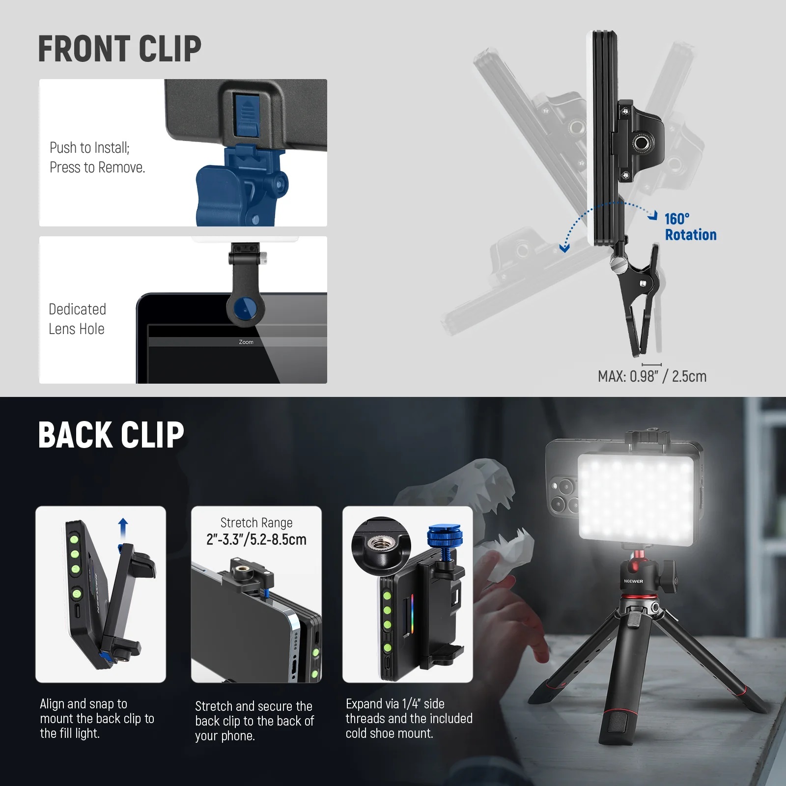 Luz-LED-RGB-Neewer-VL67C-7 Luz LED RGB Neewer VL67C