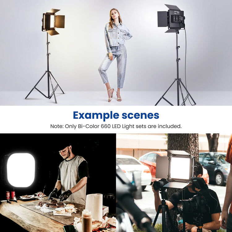 Kit-Dual-Panel-LED-BiColor-Neewer-NL660-7 Kit Dual Panel LED Bi Color Neewer NL660
