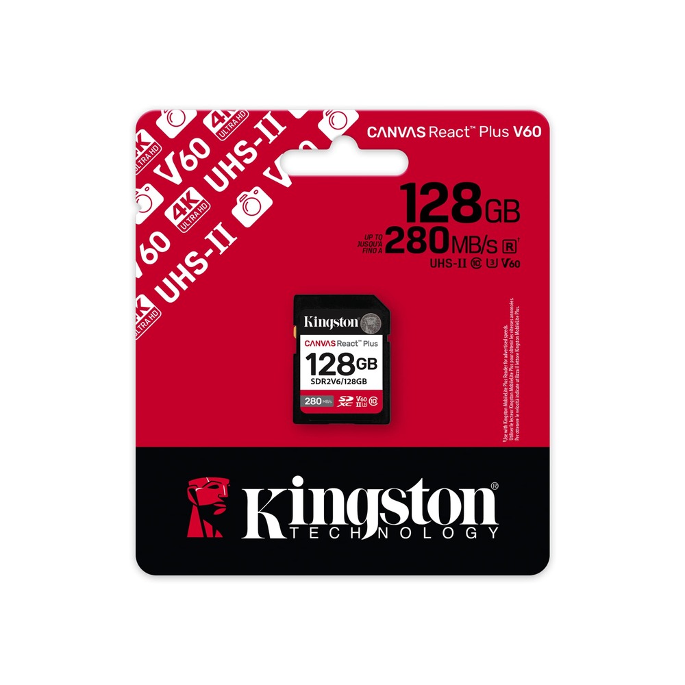 Kingston 128GB Canvas React Plus UHS-II SDXC