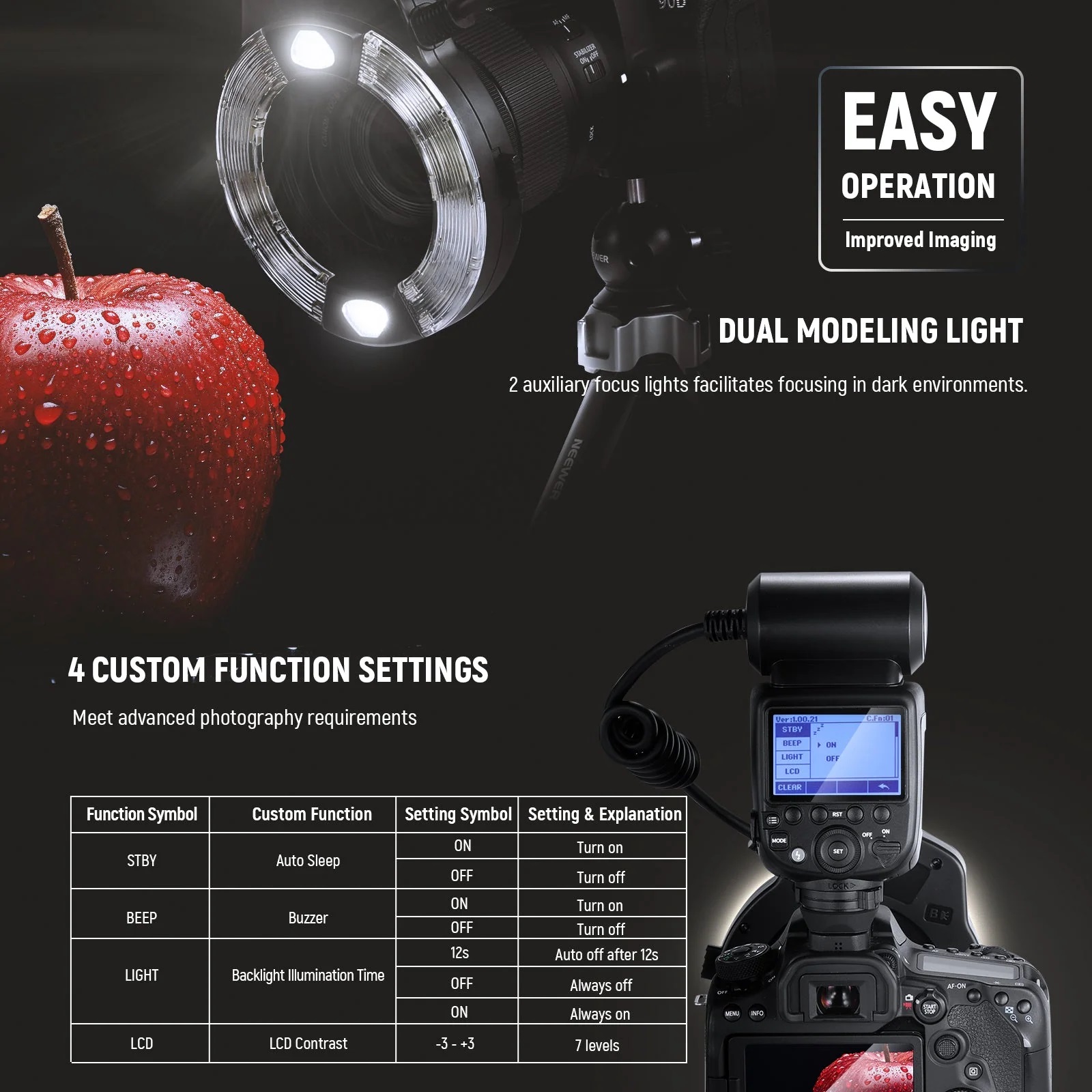 Ring Flash Macro TTL Neewer RF1-C