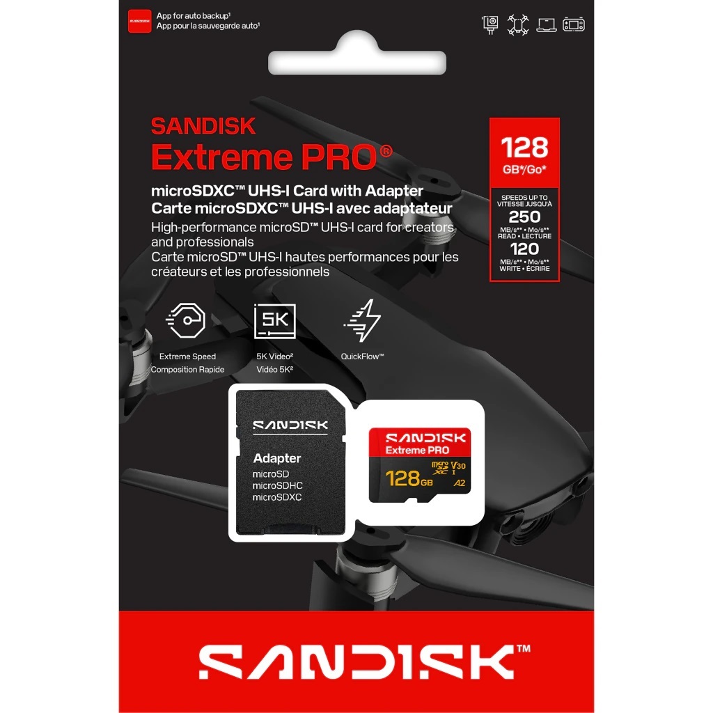 SanDisk 128Gb Extreme PRO V30 A2 Micro SDXC