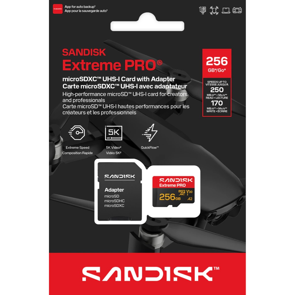 SanDisk 256Gb Extreme PRO V30 A2 Micro SDXC